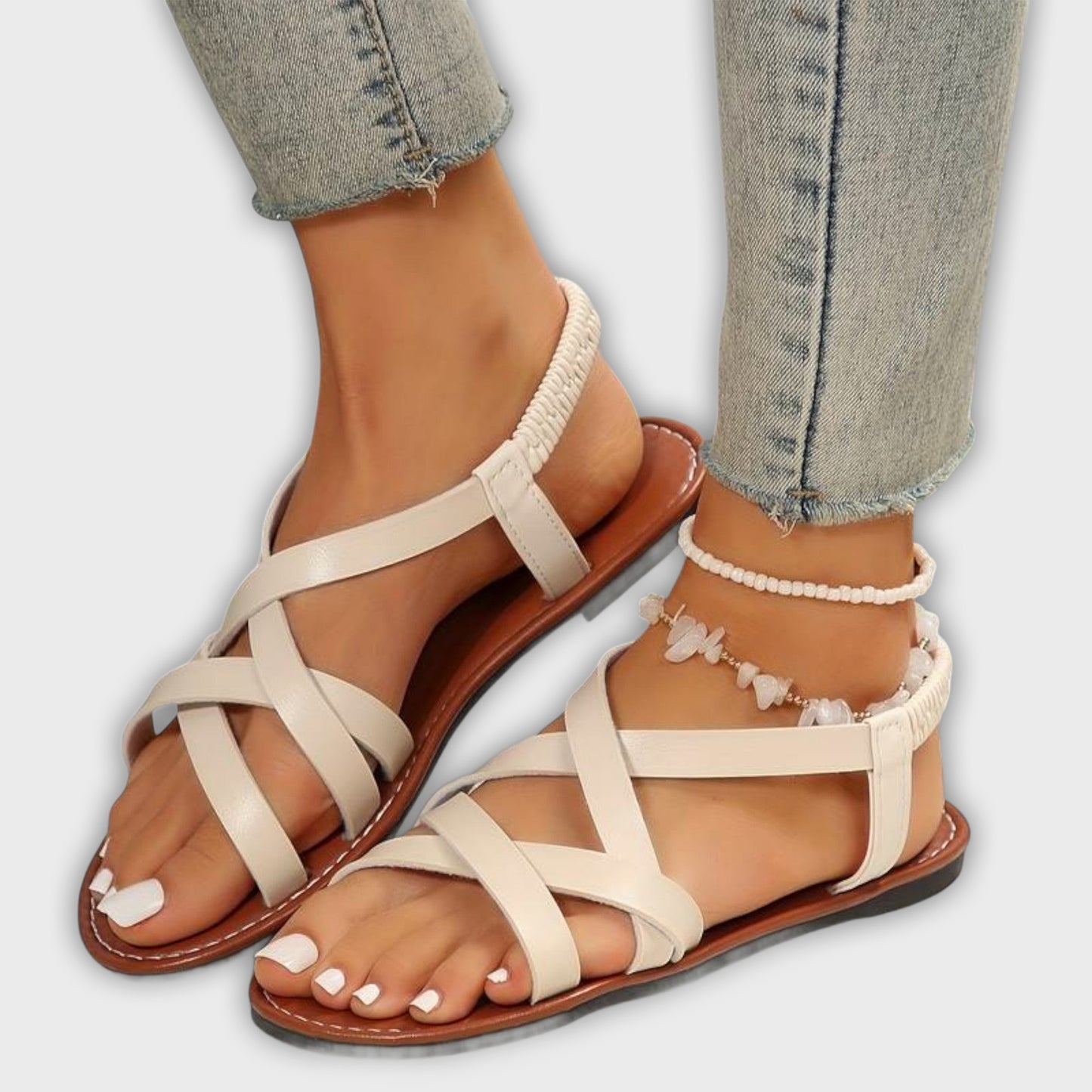 Deborah - Women's Sandals with Light Cross Straps