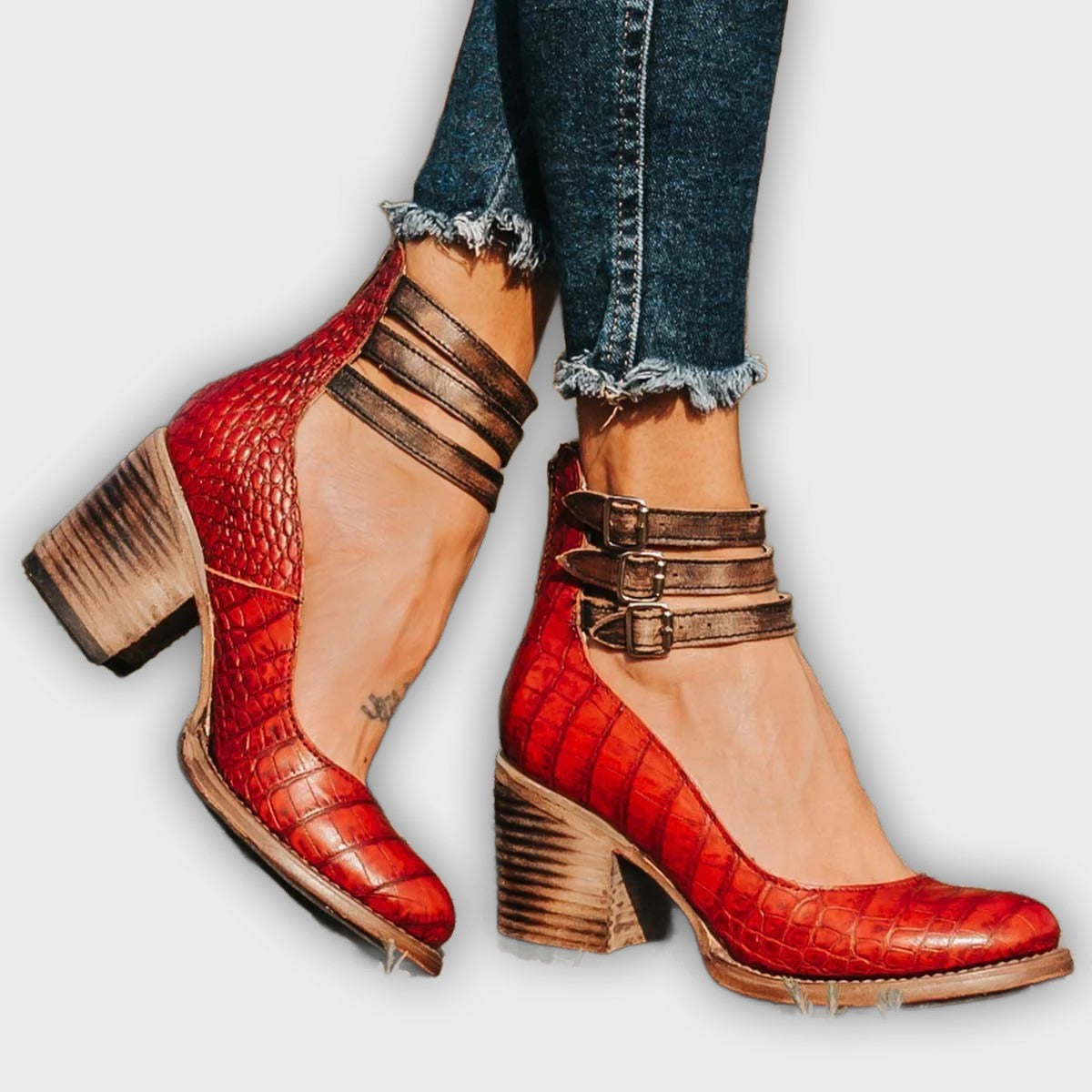 Ever - Women’s Round Toe Chunky Heels | Stylish Comfort for Every Occasion