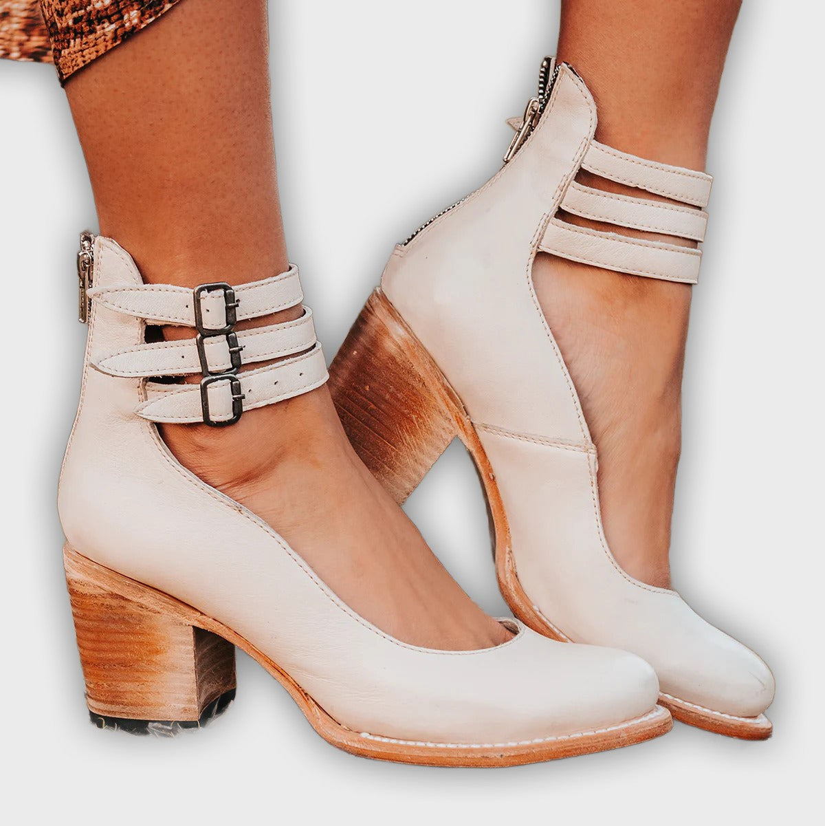 Ever - Women’s Round Toe Chunky Heels | Stylish Comfort for Every Occasion