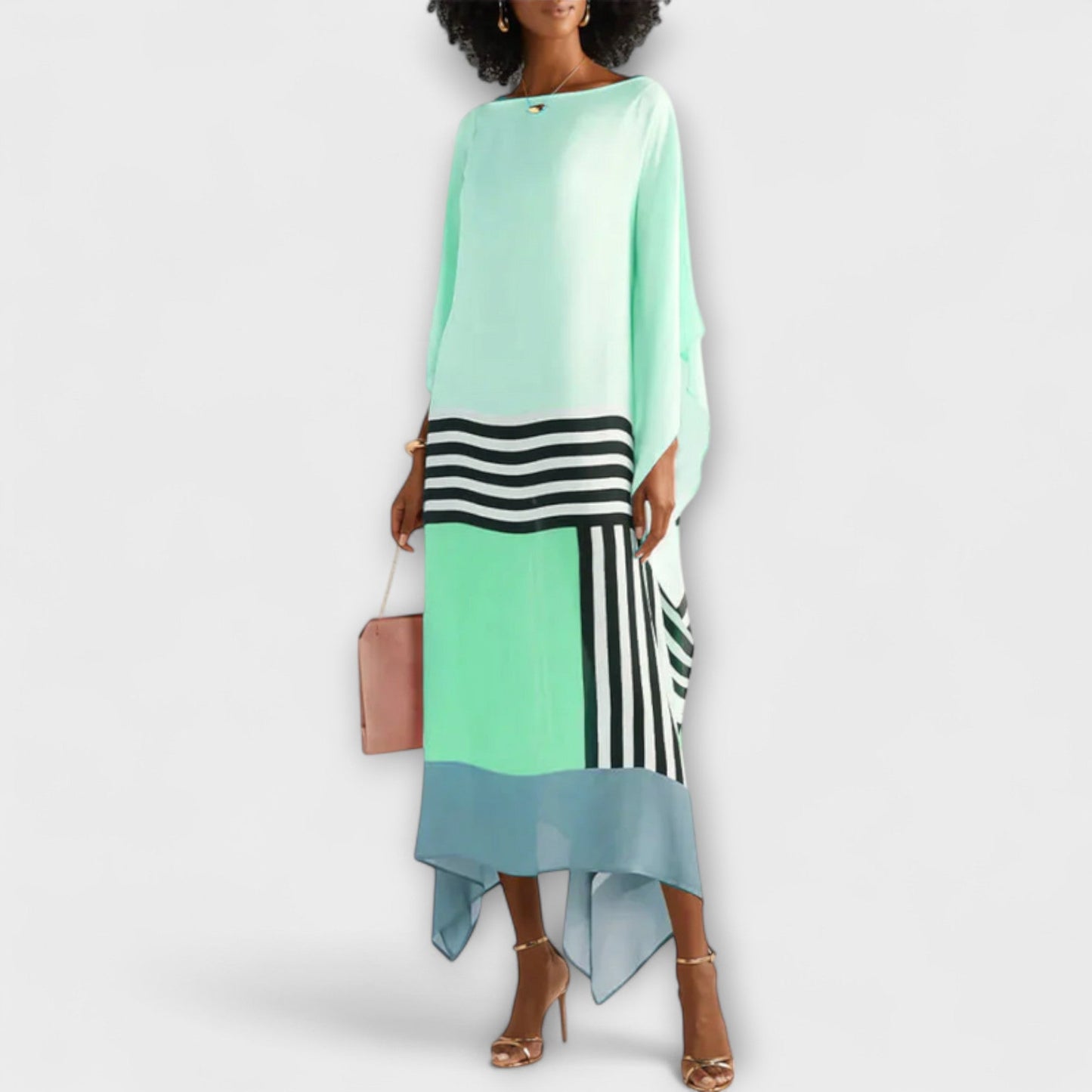 Elenora - Geometric Kaftan with Locker Cut