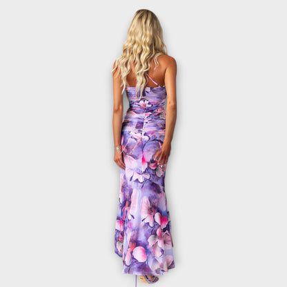 Pia - Maxi Dress with Asymmetrical Ruching