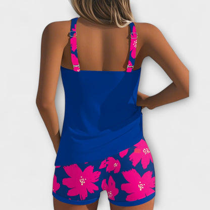 Judith - Printed Sleeveless Tankini with U-Neckline