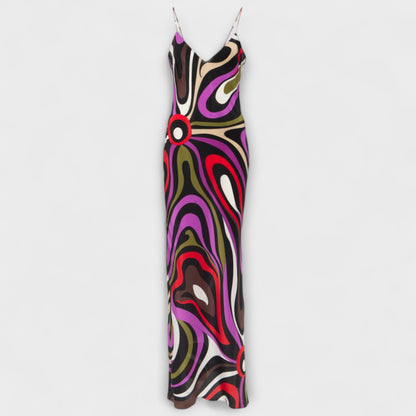 Daphne - Marble Print Maxi Dress