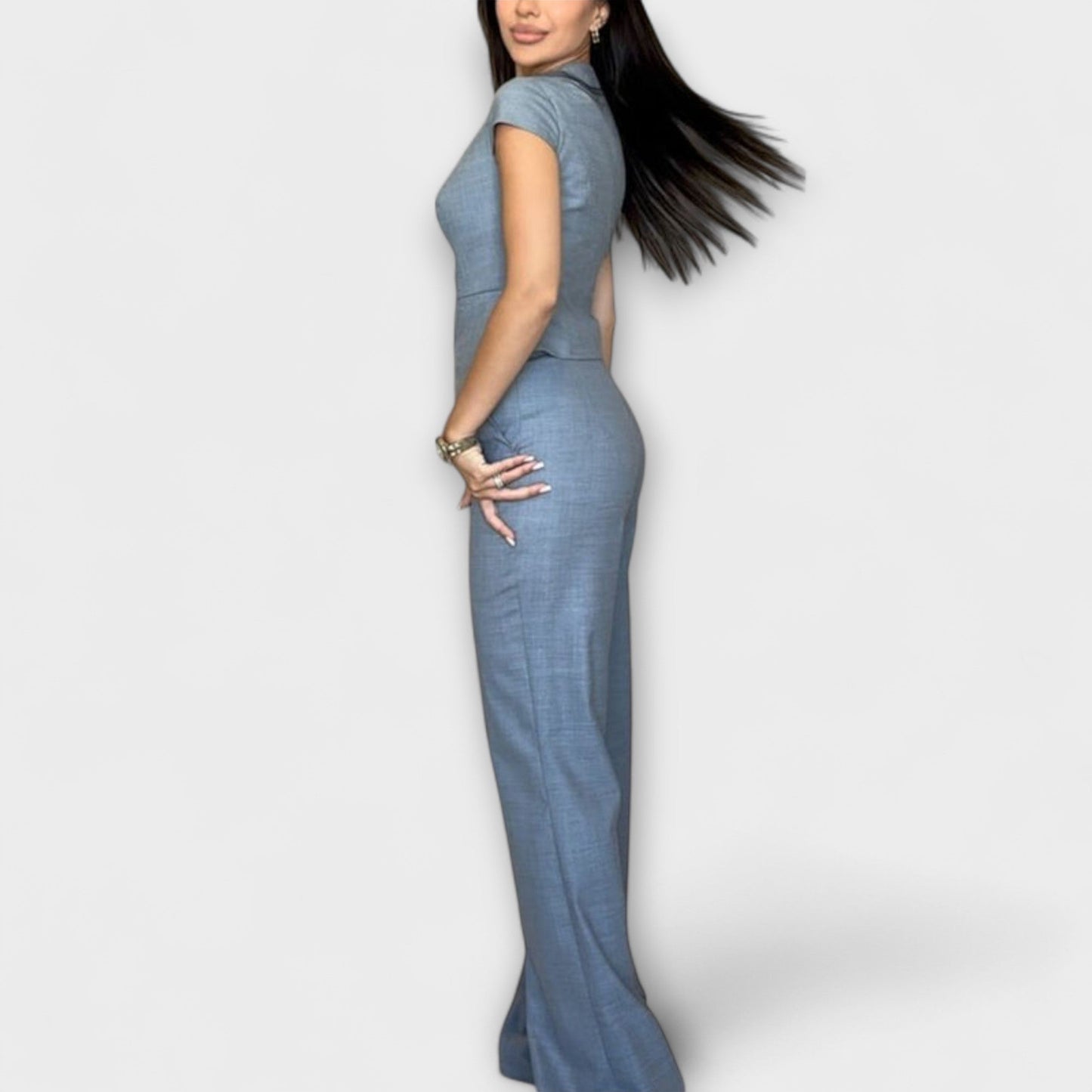 Ivy - Chic V-Neck Top and Pants Set
