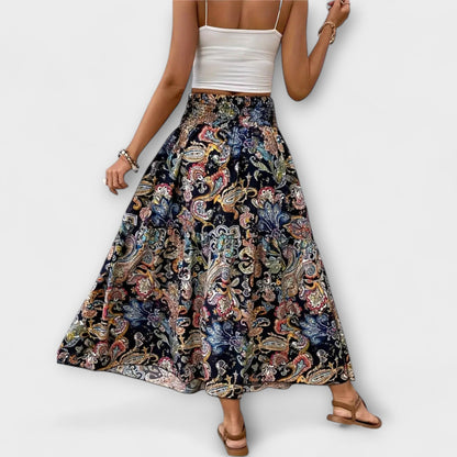 Patterned Flowy Skirt