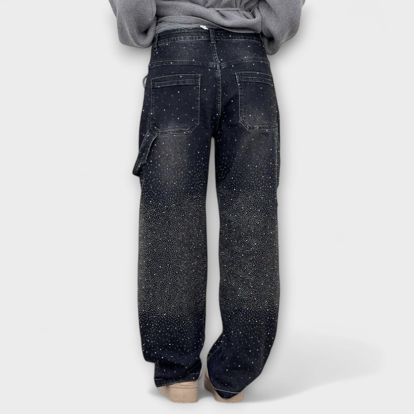 Fable - Balloon Carpenter Style Shine Denim Jeans
