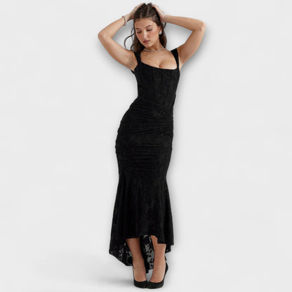 Renske - Elegant Long Dress with Refined Corset