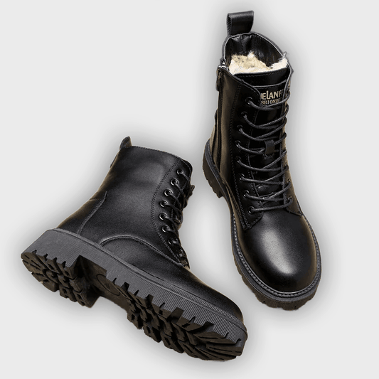 Kylie - Sleek Leather Boots for Winter