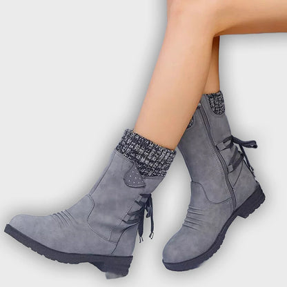 Svea - Retro Thick Heel Winter Boots